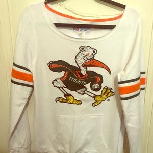 NWT Miami hurricanes sweatsuit sweater and joggers